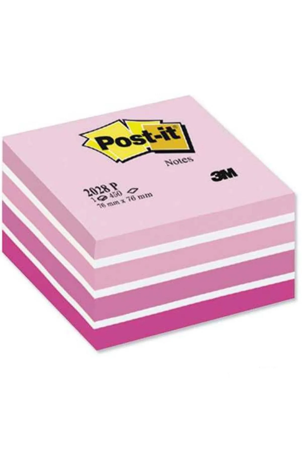 3M Post-it 2028 P 76mmx76mm 450syf - Pastel Pembe Tonları