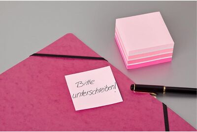 3M Post-it 2028 P 76mmx76mm 450syf - Pastel Pembe Tonları