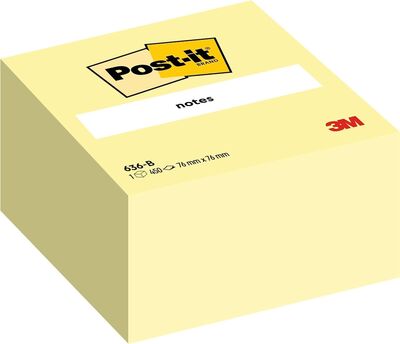 3M Post-it 636 B 76mmx76mm 450syf Sarı