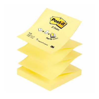 3M Post-it R 330 CY Z-Notes 76mmx76mm 100syf Sarı