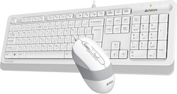 A4 Tech F1010 Q Usb Beyaz Fn-Mm Klv+Optik Mouse Set - Thumbnail