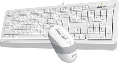 A4 Tech F1010 Q Usb Beyaz Fn-Mm Klv+Optik Mouse Set