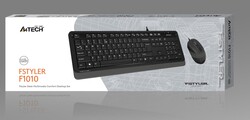 A4 Tech F1010 Q Usb Gri Fn-Mm Klv+Optik Mouse Set - Thumbnail