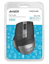 A4 Tech Fb35 Gri Bluetooth+2.4G Nano Kablosuz Optik 2000 Dpi Mouse - Thumbnail