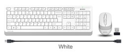 A4 Tech Fg1010 2.4G Beyaz Q Fn-Mm Klv+Optik Mouse Set - Thumbnail