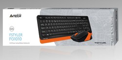 A4 Tech Fg1010 2.4G Turuncu Q Fn-Mm Klv+Optik Mouse Set - Thumbnail