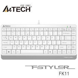 A4 Tech FK11 Q Usb Kablolu Mm Mini Klavye Beyaz - Thumbnail