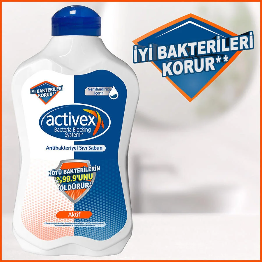 Activex Antibakteriyel Sıvı Sabun Aktif 1.5lt - Thumbnail