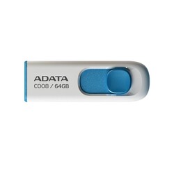 Adata C008-64GB 64GB USB2.0 Classic (White + Blue) Flash Bellek - Thumbnail