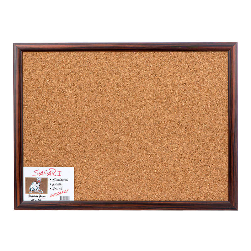 Akyazı Mantar Pano 60x120 Safari Mdf Çerçeve Ceviz Renk 0400