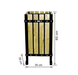 Arı Metal - Arı Metal Çöp Kovası 45lt Ahşaplı Kare İç Mekan 2100 Arı Metal - Arı Metal Çöp Kovası 45lt Ahşaplı Kare İç Mekan 2100