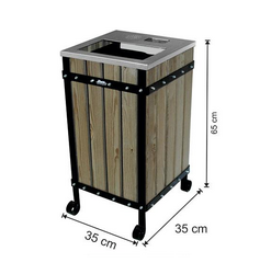 Arı Metal - Arı Metal Çöp Kovası Ahşaplı Kare Kapaklı İç Mekan 2110 Arı Metal - Arı Metal Çöp Kovası Ahşaplı Kare Kapaklı İç Mekan 2110