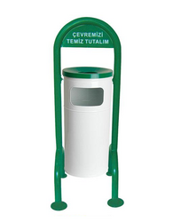 Arı Metal - Arı Metal Çöp Kovası Bahçe Boyalı 1701 Arı Metal - Arı Metal Çöp Kovası Bahçe Boyalı 1701