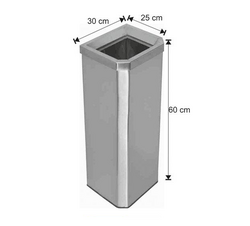 Arı Metal - Arı Metal Çöp Kovası Dikdörtgen Paslanmaz Orta Boy 1384 Arı Metal - Arı Metal Çöp Kovası Dikdörtgen Paslanmaz Orta Boy 1384