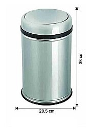 Arı Metal Çöp Kovası Döner Kapaklı Paslanmaz 11 lt 7917