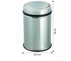 Arı Metal - Arı Metal Çöp Kovası Döner Kapaklı Paslanmaz 16 lt 7918 Arı Metal - Arı Metal Çöp Kovası Döner Kapaklı Paslanmaz 16 lt 7918