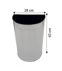 Arı Metal Çöp Kovası Duvar Tip Paslanmaz Çelik 24 lt 1230