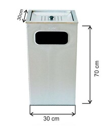 Arı Metal - Arı Metal Çöp Kovası İmaj Küllüklü Paslanmaz 1350