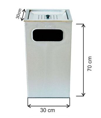 Arı Metal Çöp Kovası İmaj Küllüklü Paslanmaz 1350
