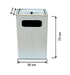 Arı Metal Çöp Kovası Kare Küllüklü 100 lt 1351