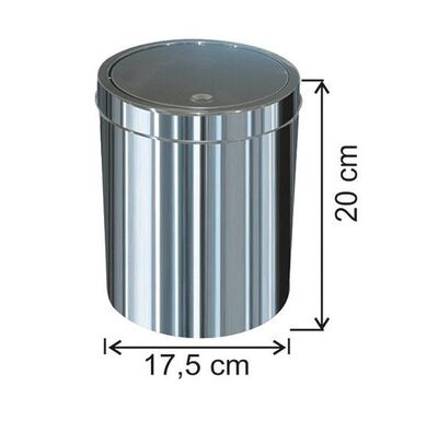 Arı Metal Çöp Kovası Paslanmaz Dokunmatik 1319
