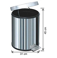 Arı Metal Çöp Kovası Paslanmaz Pedallı 30 lt 1015