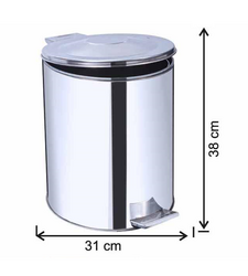 Arı Metal - Arı Metal Çöp Kovası Paslanmaz Pedallı Galvaniz İç Kovalı 25 lt 1054