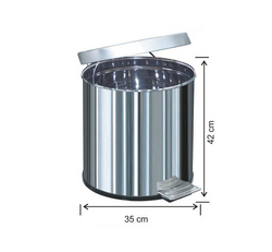 Arı Metal - Arı Metal Çöp Kovası Pedallı Paslanmaz İç Kovalı 40 lt 1050