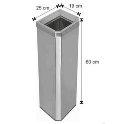 Arı Metal - Arı Metal Çöp Sepeti Dikdörtgen Paslanmaz Küçük Boy 29lt 1383 Arı Metal - Arı Metal Çöp Sepeti Dikdörtgen Paslanmaz Küçük Boy 29lt 1383