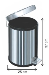 Arı Metal - Arı Metal Paslanmaz Pedallı Çöp Kovası 12lt Arı Metal - Arı Metal Paslanmaz Pedallı Çöp Kovası 12lt
