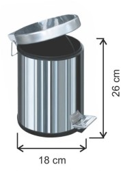 Arı Metal - Arı Metal Paslanmaz Pedallı Çöp Kovası 3lt Arı Metal - Arı Metal Paslanmaz Pedallı Çöp Kovası 3lt