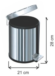 Arı Metal - Arı Metal Paslanmaz Pedallı Çöp Kovası 5lt Arı Metal - Arı Metal Paslanmaz Pedallı Çöp Kovası 5lt