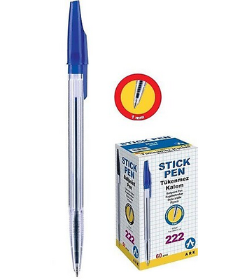 Ark Office Tükenmez Kalem Pen Mavi 222