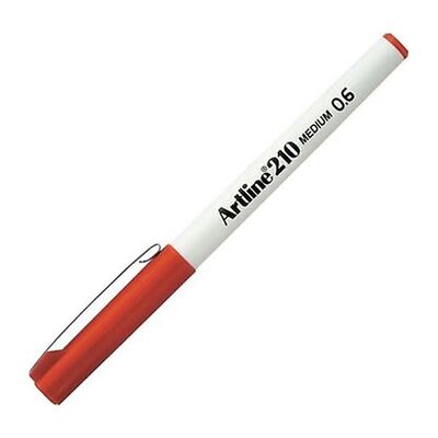 Artline Fine Keçe Uçlu Yazı Kalemi 0.6 210N Koyu Kırmızı LV-A-EK-210N DARK RED