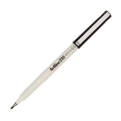 Artline Fine Keçe Uçlu Yazı Kalemi 0.6 210N Siyah LV-A-EK-210N BLACK