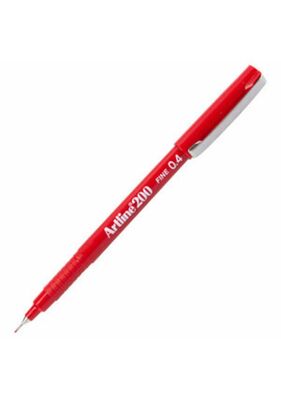 Artline Fine Keçe Uçlu Yazı Kalemi Uç 0.4mm 200N Kırmızı