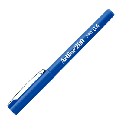 Artline Fine Keçe Uçlu Yazı Kalemi Uç 0.4mm 200N Mavi