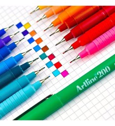Artline Fine Keçe Uçlu Yazı Kalemi Uç 0.4mm 200N Mavi - Thumbnail