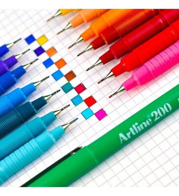 Artline Fine Keçe Uçlu Yazı Kalemi Uç 0.4mm 200N Mavi