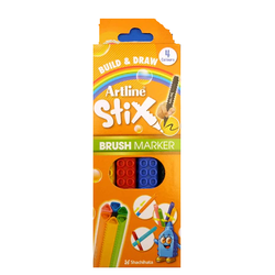 Artline Stix Brush Marker Set 4lü - Thumbnail