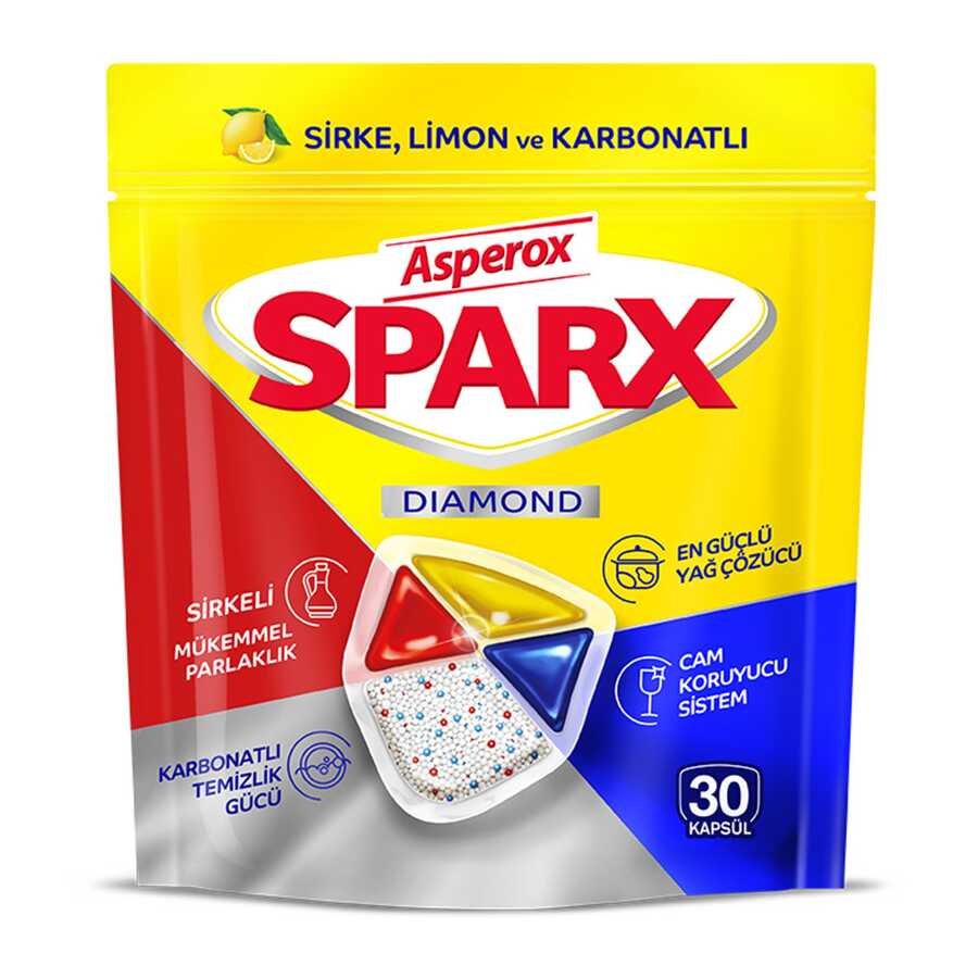 Asperox Bulaşık Makinesi Kapsülü Sparx Diamond 30 Lu