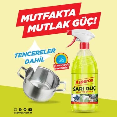 Asperox Genel Amaçlı Temizlik Sarı Güç Sprey 1 lt 