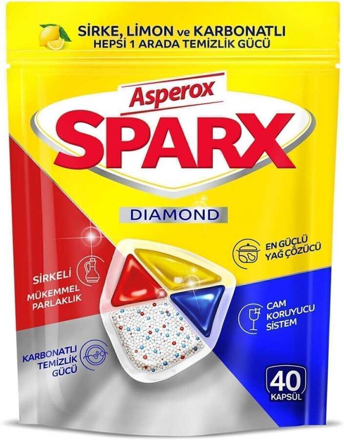 Asperox Sparx Bulaşık Deterjanı Tablet Diamond 40 Lı