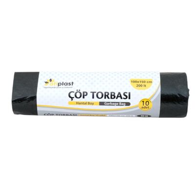 Atiplast Çöp Torbası Endüstriyel Hantal 100x150 Siyah 600gr 10 lu