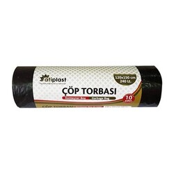 Atiplast - Atiplast Çöp Torbası Endüstriyel Hantal 120x150 Siyah 800gr 10lu Atiplast - Atiplast Çöp Torbası Endüstriyel Hantal 120x150 Siyah 800gr 10lu