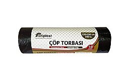 Atiplast Çöp Torbası Endüstriyel Hantal 120x150 Siyah 800gr 10lu