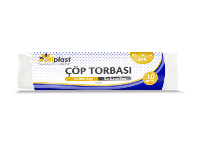 Atiplast Çöp Torbası Jumbo 80x110 Siyah 300gr 10lu