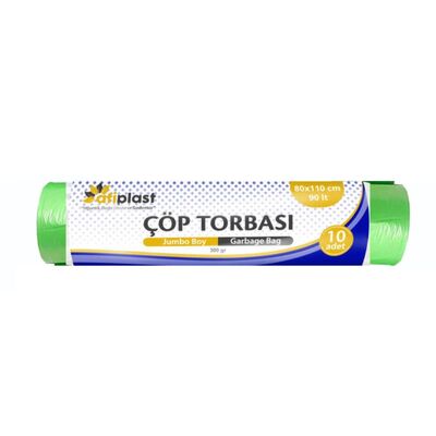 Atiplast Çöp Torbası Jumbo Sıfır Atık 80x110 Yeşil 400gr 10 lu