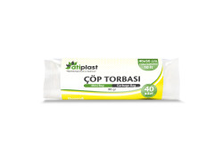 Atiplast - Atiplast Çöp Torbası Mini Şeffaf 80gr 40X50 40li Atiplast - Atiplast Çöp Torbası Mini Şeffaf 80gr 40X50 40li