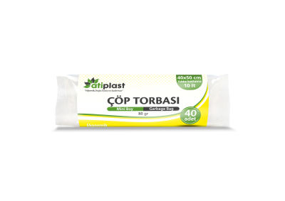 Atiplast Çöp Torbası Mini Şeffaf 80gr 40X50 40li